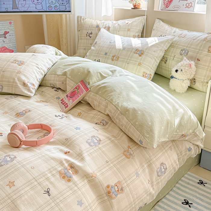 91家纺网 家纺一手货源 找家纺 典曼家纺 2026新款全棉印花四件套-系列二 星梦伙伴