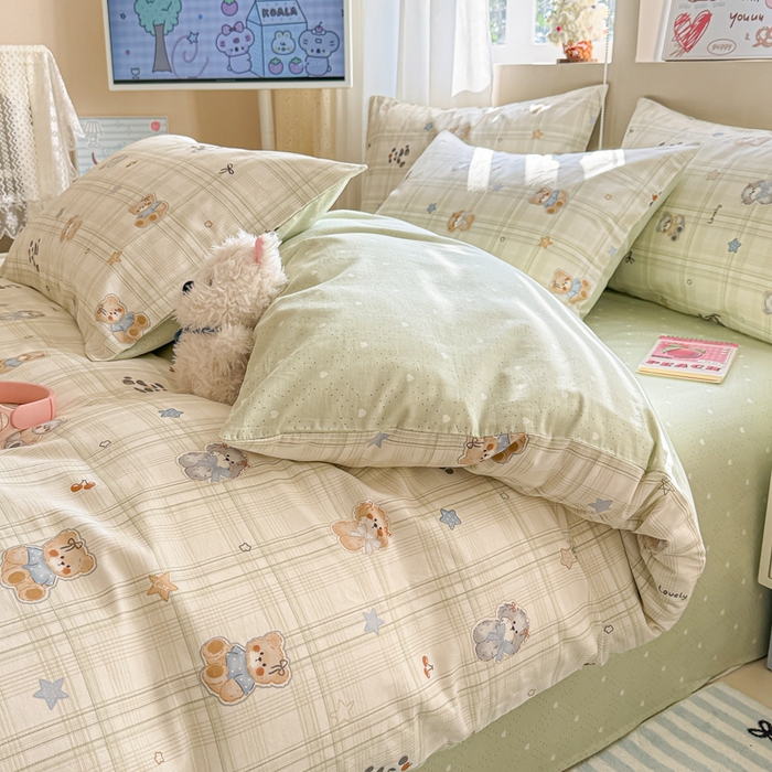 91家纺网 家纺一手货源 找家纺 典曼家纺 2026新款全棉印花四件套-系列二 星梦伙伴