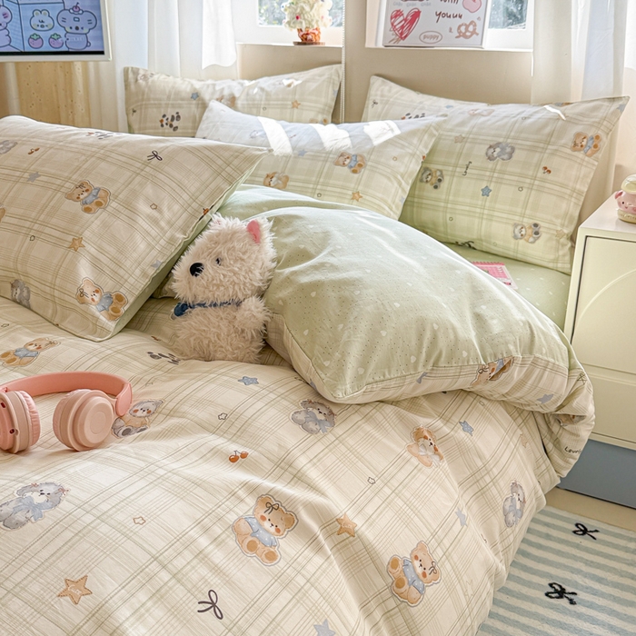 91家纺网 家纺一手货源 找家纺 典曼家纺 2026新款全棉印花四件套-系列二 星梦伙伴