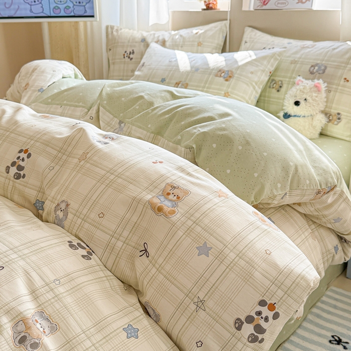 91家纺网 家纺一手货源 找家纺 典曼家纺 2026新款全棉印花四件套-系列二 星梦伙伴