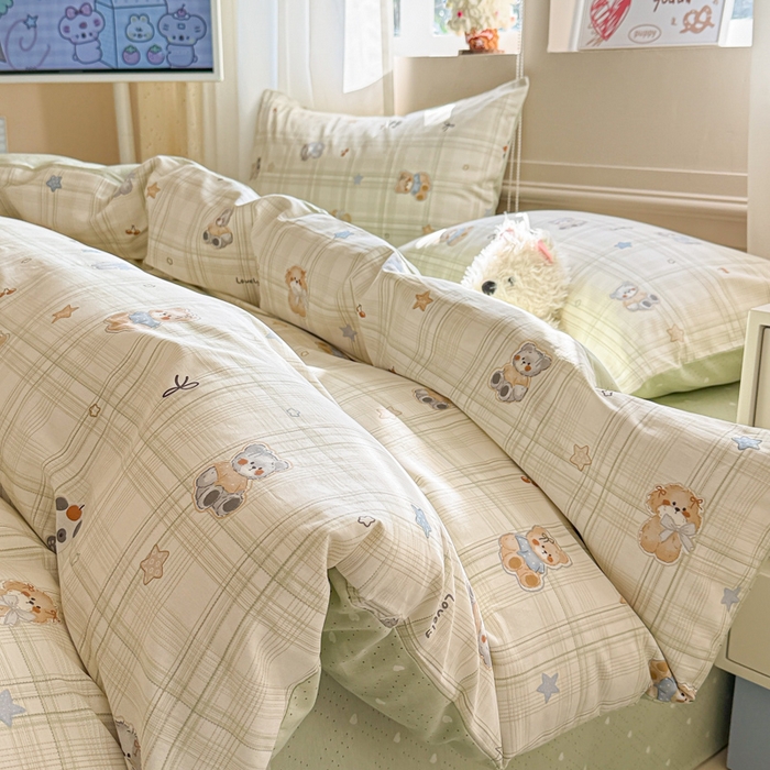 91家纺网 家纺一手货源 找家纺 典曼家纺 2026新款全棉印花四件套-系列二 星梦伙伴