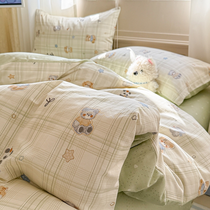 91家纺网 家纺一手货源 找家纺 典曼家纺 2026新款全棉印花四件套-系列二 星梦伙伴