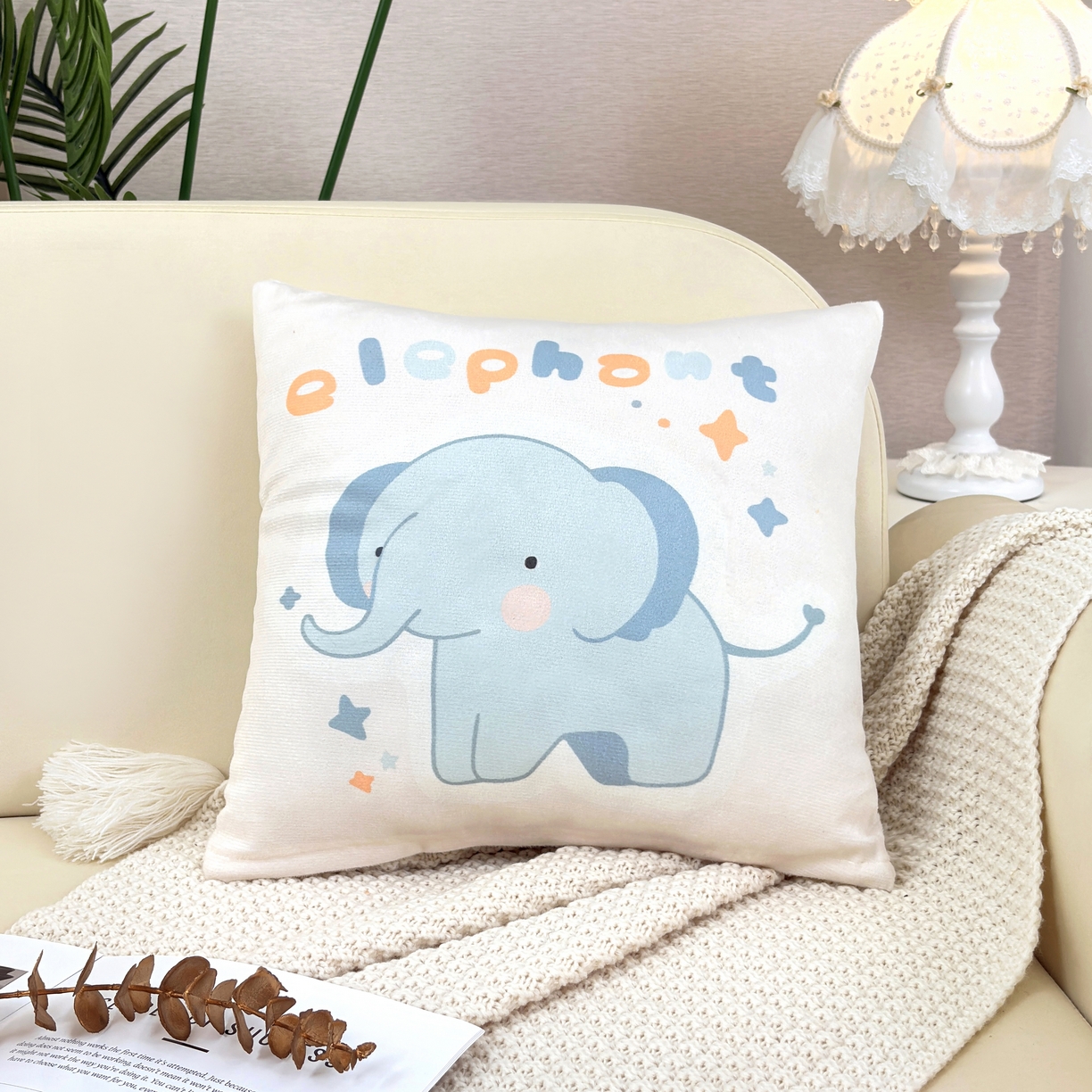 晟利凯枕芯 2026新款卡通萌趣抱枕枕头枕芯 大象