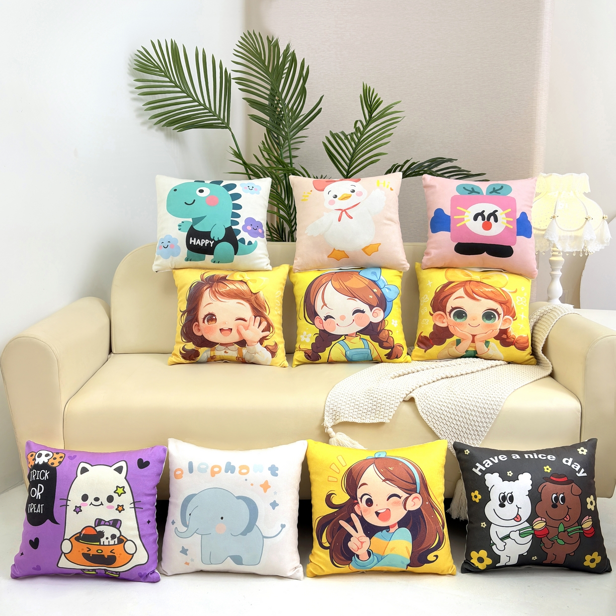 91家纺网 家纺一手货源 找家纺 晟利凯枕芯 2026新款卡通萌趣抱枕枕头枕芯 组合图