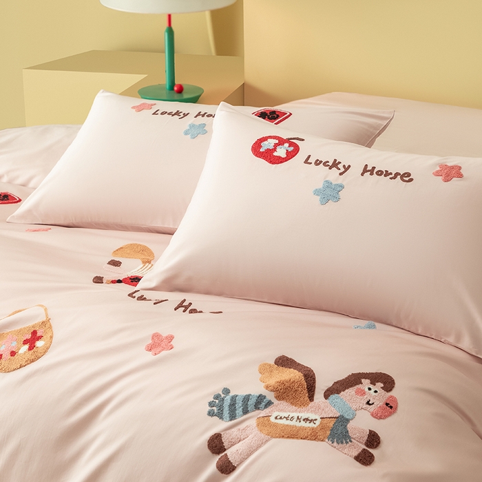 91家纺网 家纺一手货源 找家纺 （总）618家纺 2026新款A类100支全棉纯棉毛巾绣四件套-马上有钱