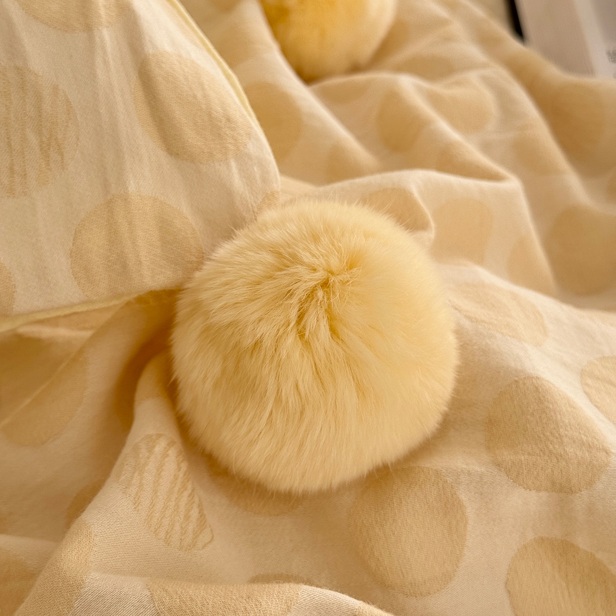 91家纺网 家纺一手货源 找家纺 淑女公社家纺 2026春夏新款全棉提花色织套件-甜甜圈 甜甜圈-黄