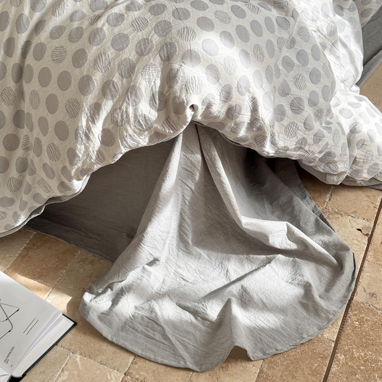 91家纺网 家纺一手货源 找家纺 淑女公社家纺 2026春夏新款全棉提花色织套件-甜甜圈 甜甜圈 -灰