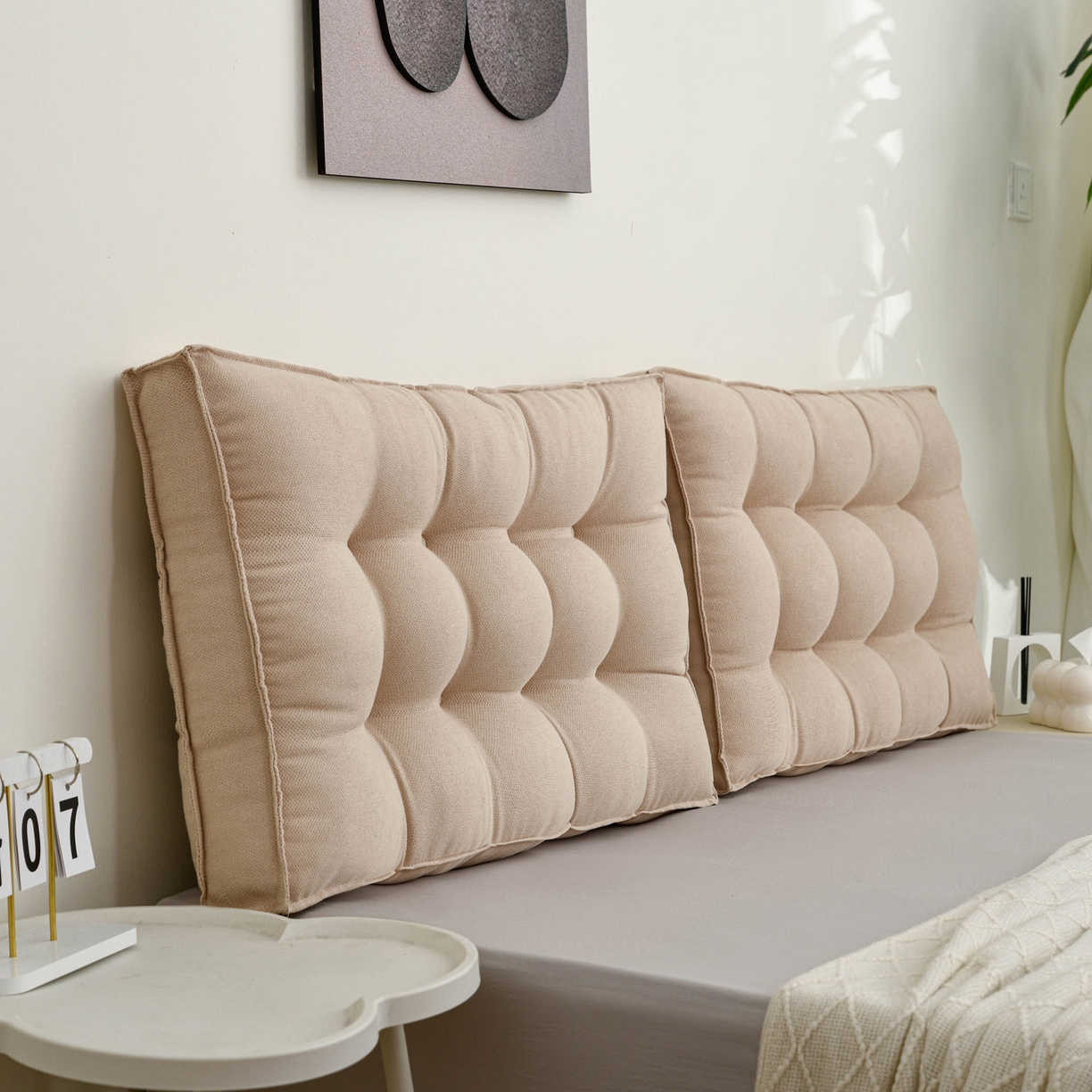 91家纺网 家纺一手货源 找家纺 美达人 2025新款面包靠垫 茶色-韩国绒