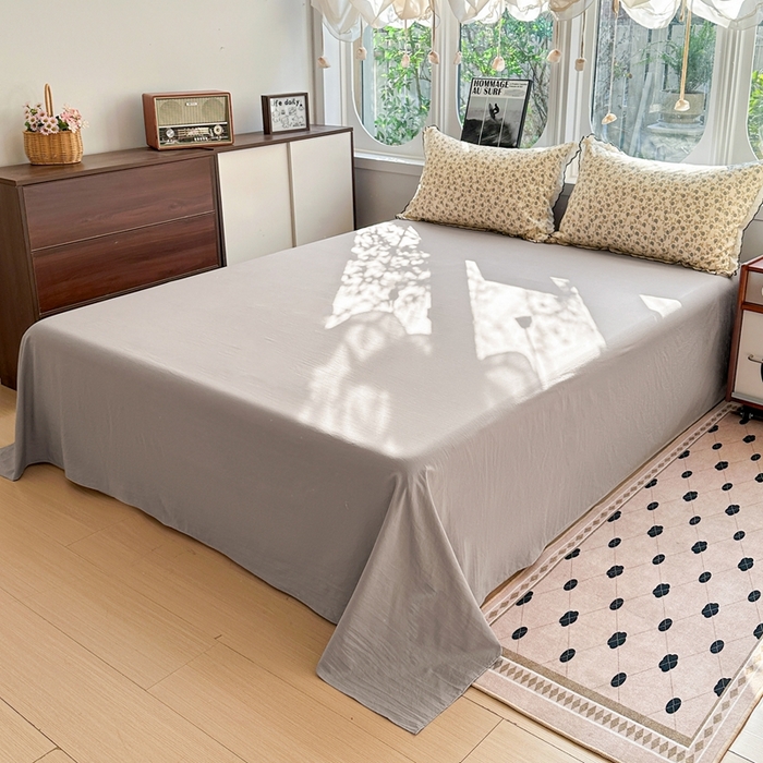 91家纺网 家纺一手货源 找家纺 芯贝儿 2026新款A类仿棉古法水洗棉复古法式花边四件套（提供买家秀） 兰溪