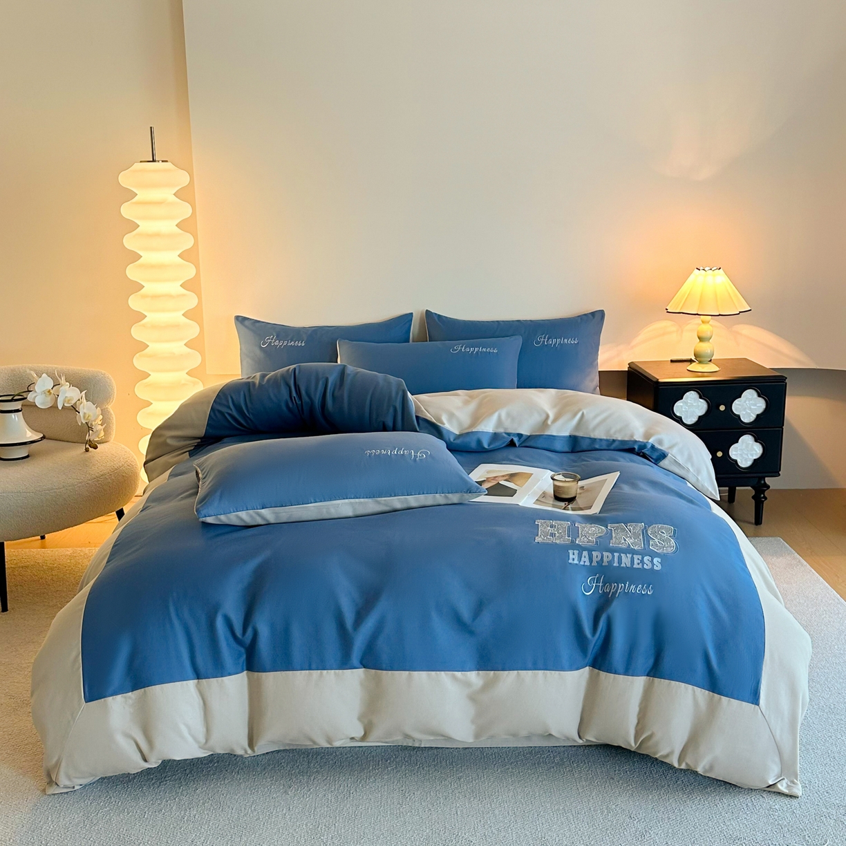 91家纺网 家纺一手货源 找家纺 （总）麦空家居 2026新款提花大拼角贴布水洗棉四件套