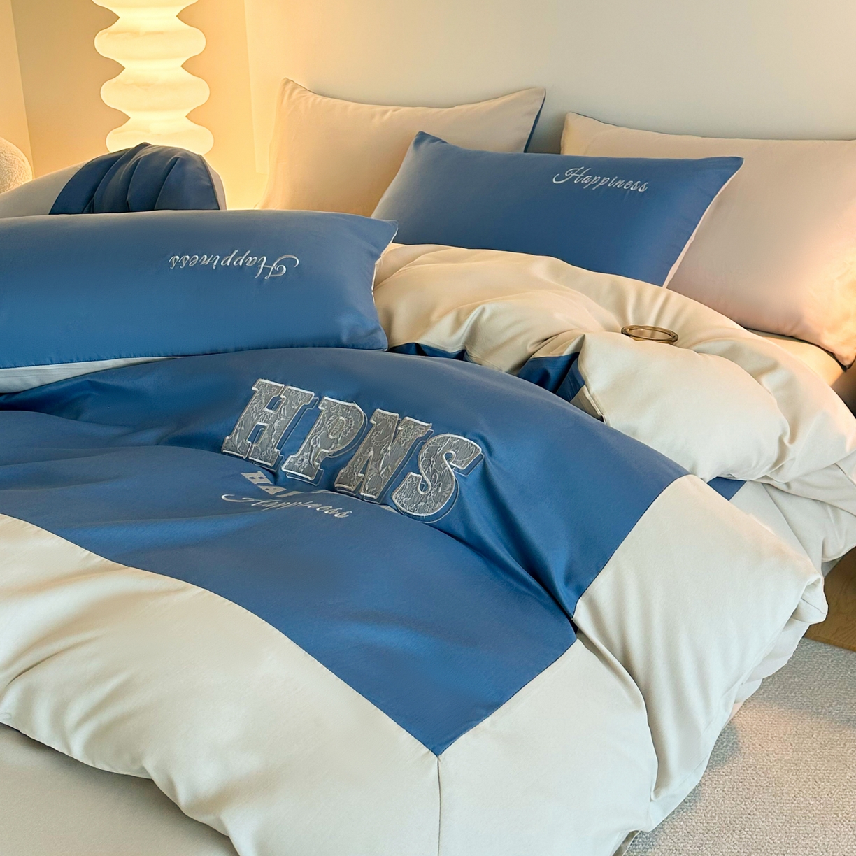 91家纺网 家纺一手货源 找家纺 （总）麦空家居 2026新款提花大拼角贴布水洗棉四件套