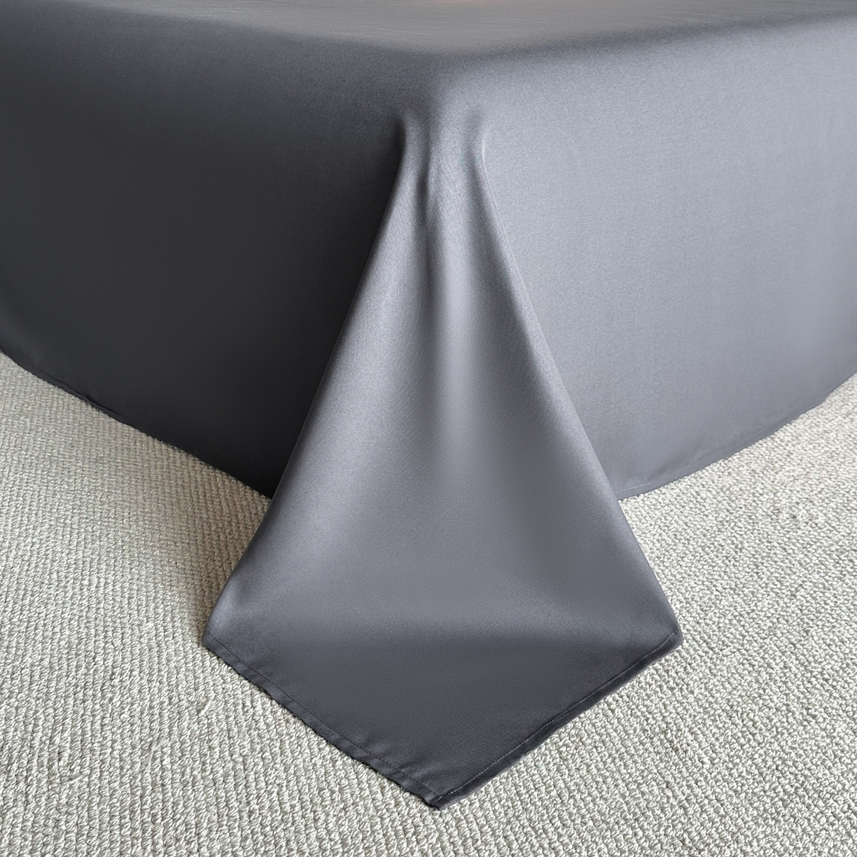 91家纺网 家纺一手货源 找家纺 麦空家居 2026新款提花大拼角贴布水洗棉四件套 高级灰