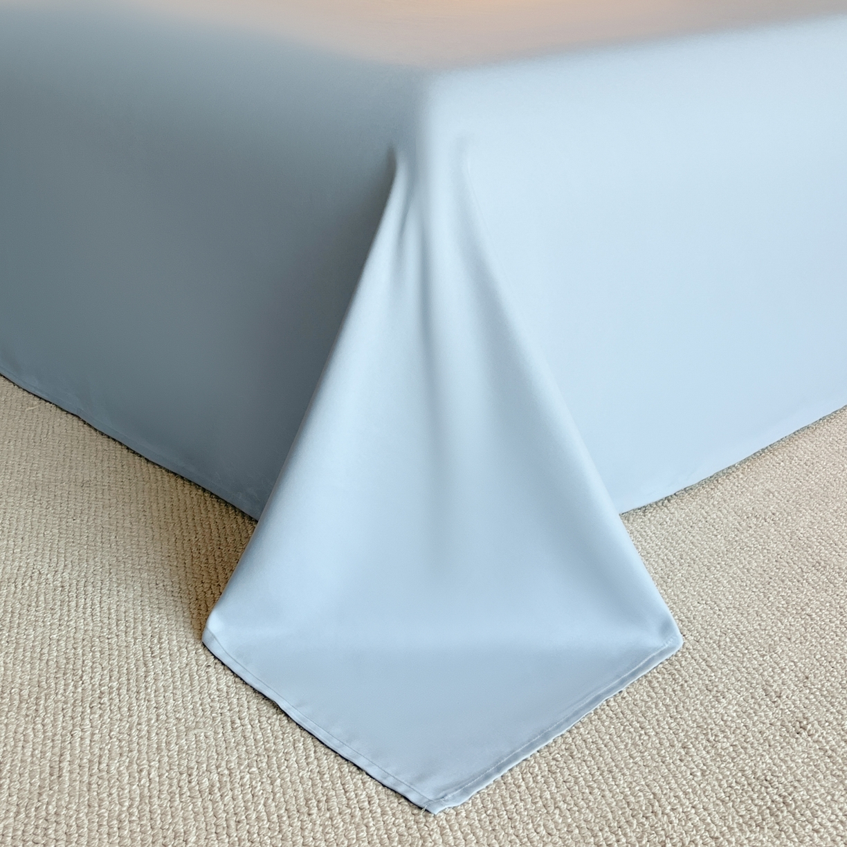 91家纺网 家纺一手货源 找家纺 麦空家居 2026新款提花大拼角贴布水洗棉四件套 海青