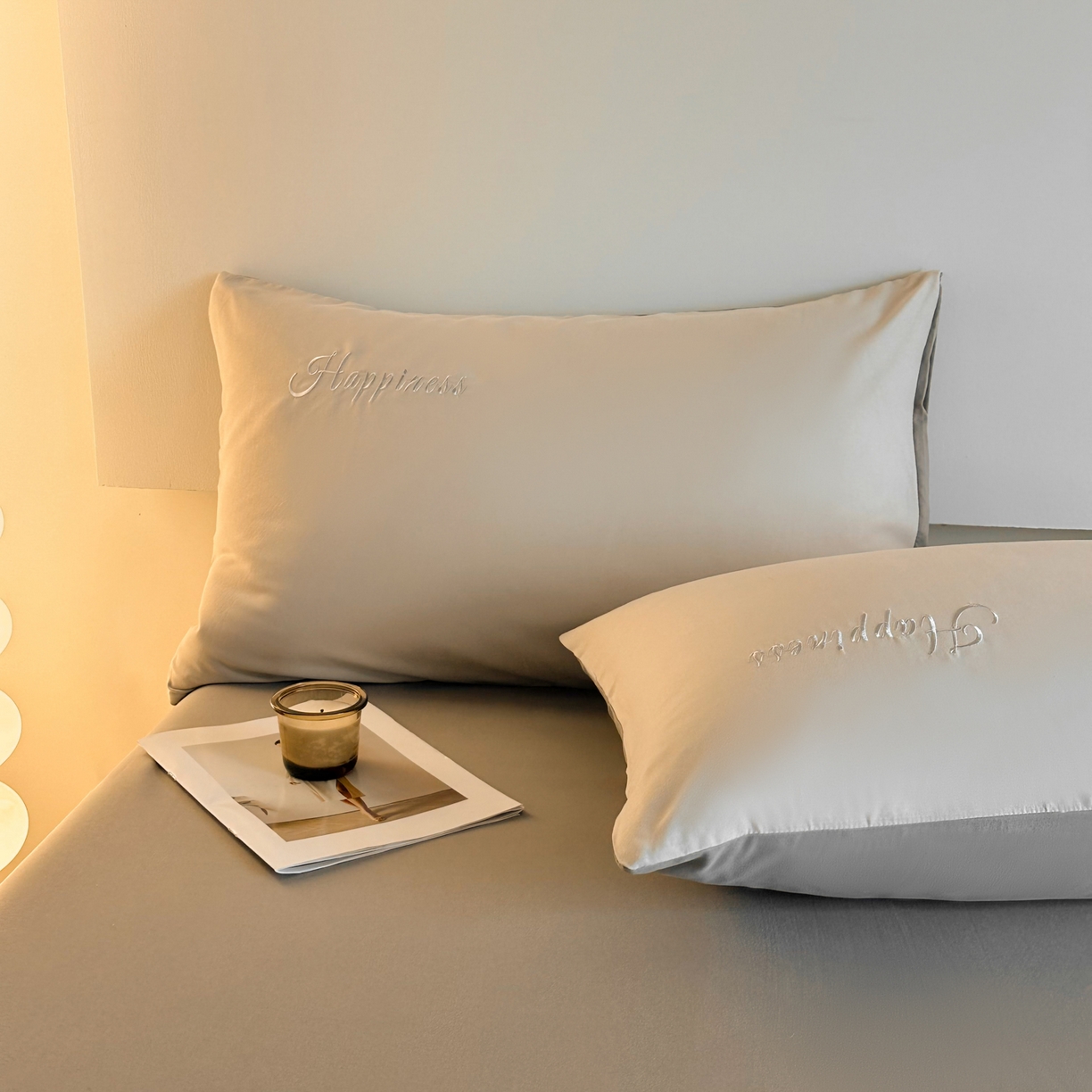 91家纺网 家纺一手货源 找家纺 麦空家居 2026新款提花大拼角贴布水洗棉四件套 山灰