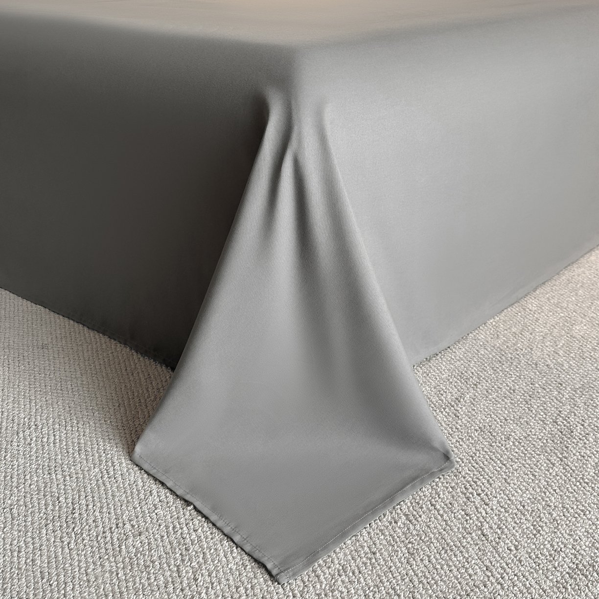 91家纺网 家纺一手货源 找家纺 麦空家居 2026新款提花大拼角贴布水洗棉四件套 山灰