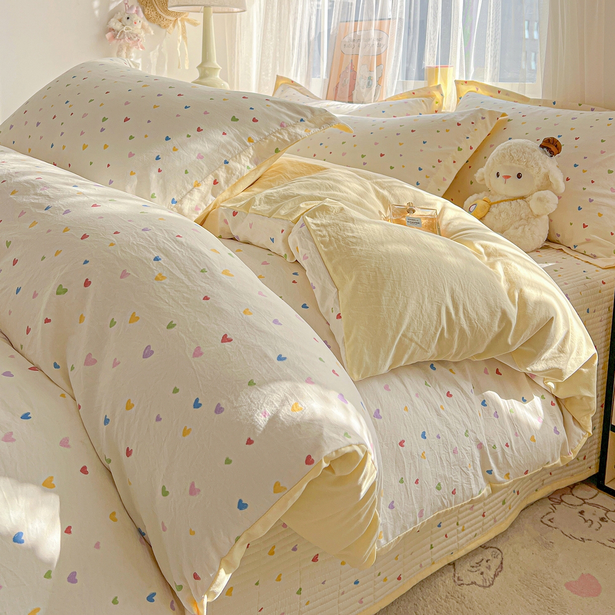 91家纺网 家纺一手货源 找家纺 （总）仟网汇 2026新款亲肤舒适仿棉印花床盖四件套