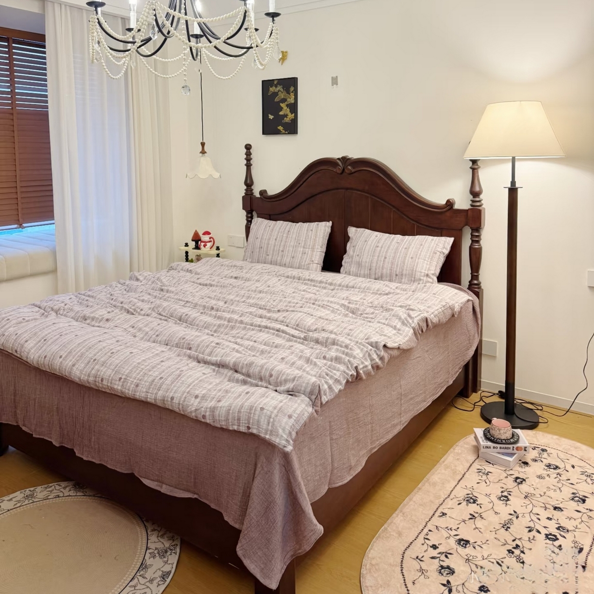 91家纺网 家纺一手货源 找家纺 （总）仰望棉麻双层纱供应链 2026新款波点全棉纯棉色织提花双层纱四件套