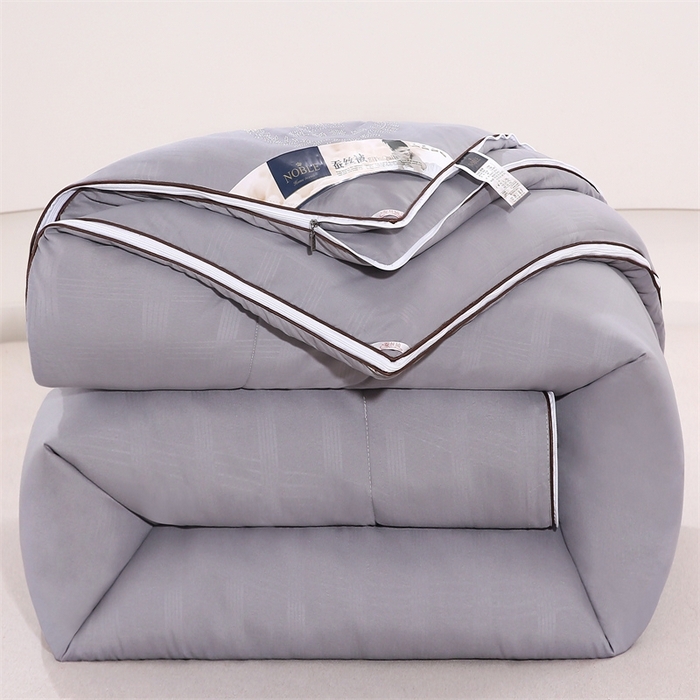 91家纺网 家纺一手货源 找家纺 前程家纺 2025新款烫钻款被冬被春秋被拉链二合一子母被双胎被拉链款 烫钻款-灰色