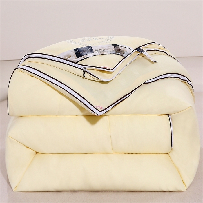 91家纺网 家纺一手货源 找家纺 前程家纺 2025新款烫钻款被冬被春秋被拉链二合一子母被双胎被拉链款 烫钻款-黄色