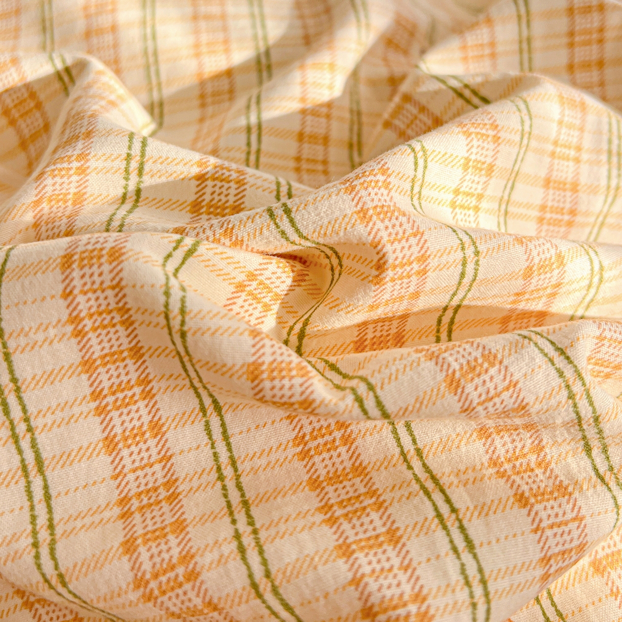 91家纺网 家纺一手货源 找家纺 仟网汇 2026新款亲肤舒适仿棉印花床盖四件套 南瓜季