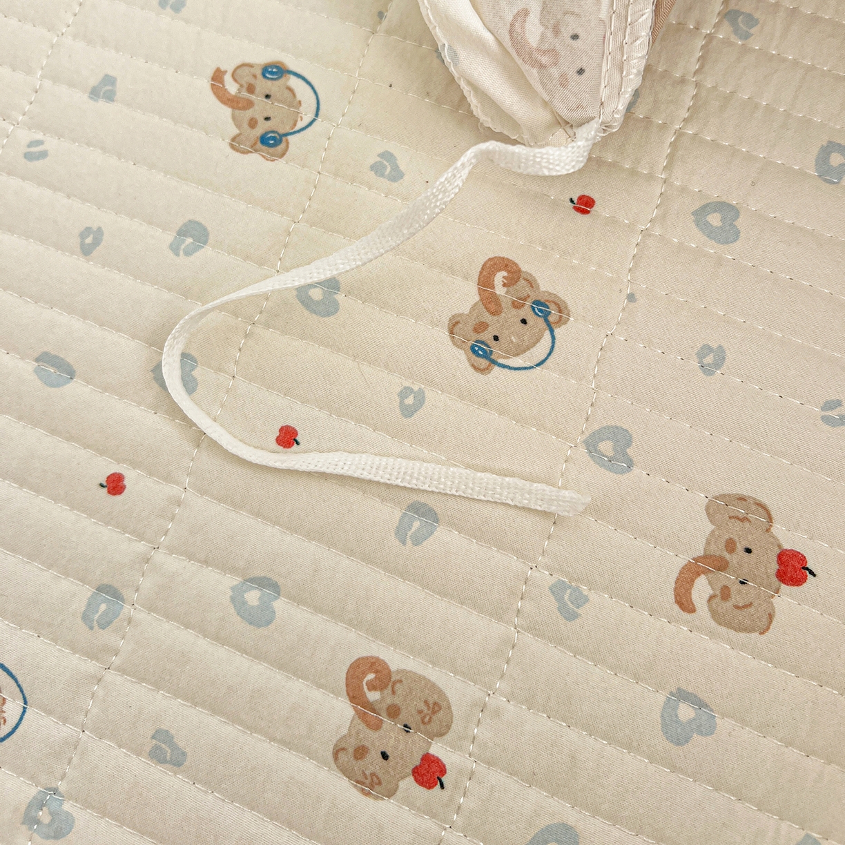 91家纺网 家纺一手货源 找家纺 仟网汇 2026新款亲肤舒适仿棉印花床盖四件套 泡芙小象