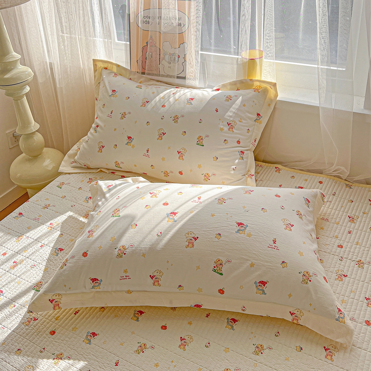 91家纺网 家纺一手货源 找家纺 仟网汇 2026新款亲肤舒适仿棉印花床盖四件套 圣诞夜