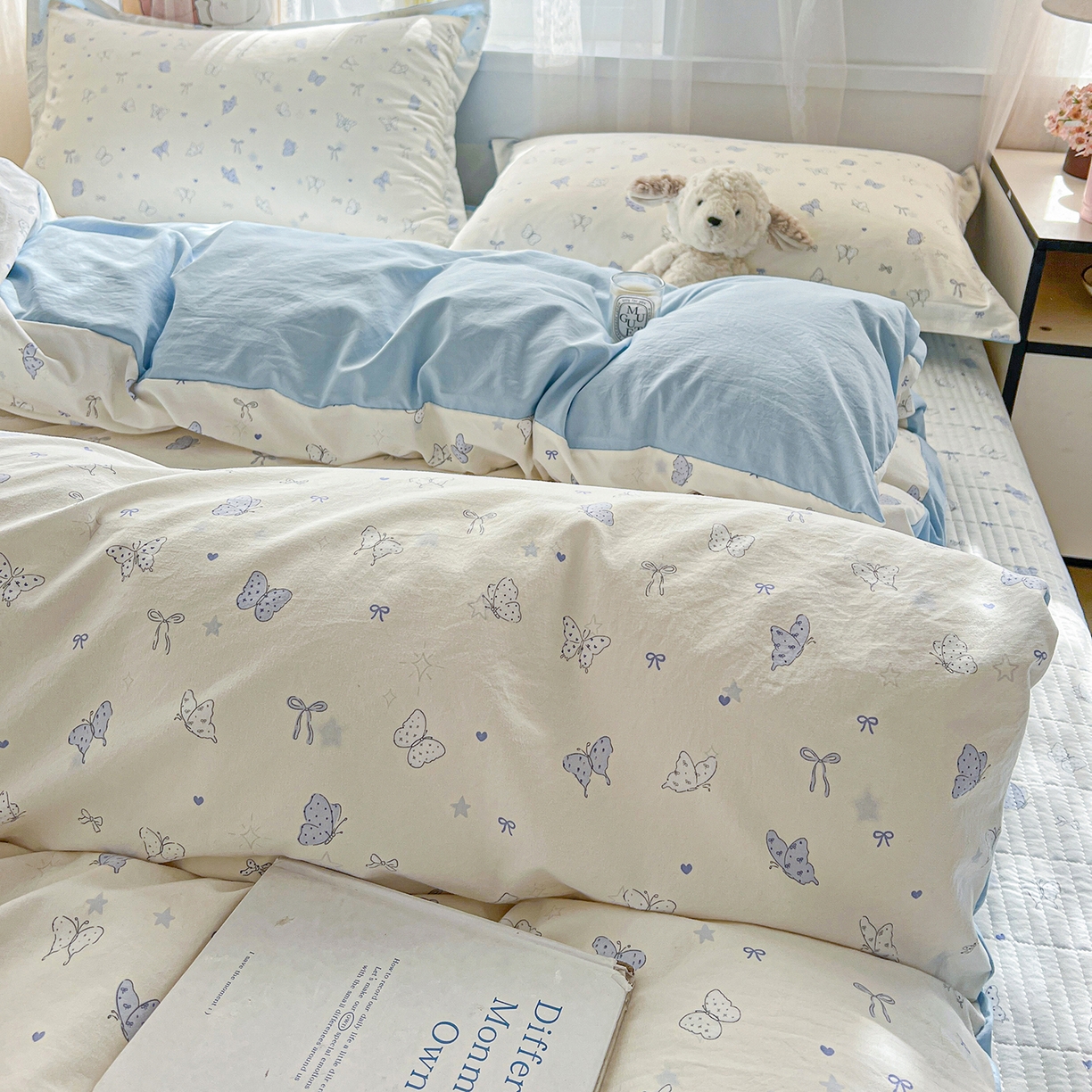 91家纺网 家纺一手货源 找家纺 仟网汇 2026新款亲肤舒适仿棉印花床盖四件套 逐梦