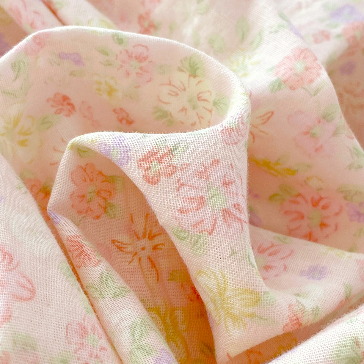 91家纺网 家纺一手货源 找家纺 春皖家纺 2026新款A类全棉有氧双层纱印花四件套单品系列-单被套 旧梦朝花