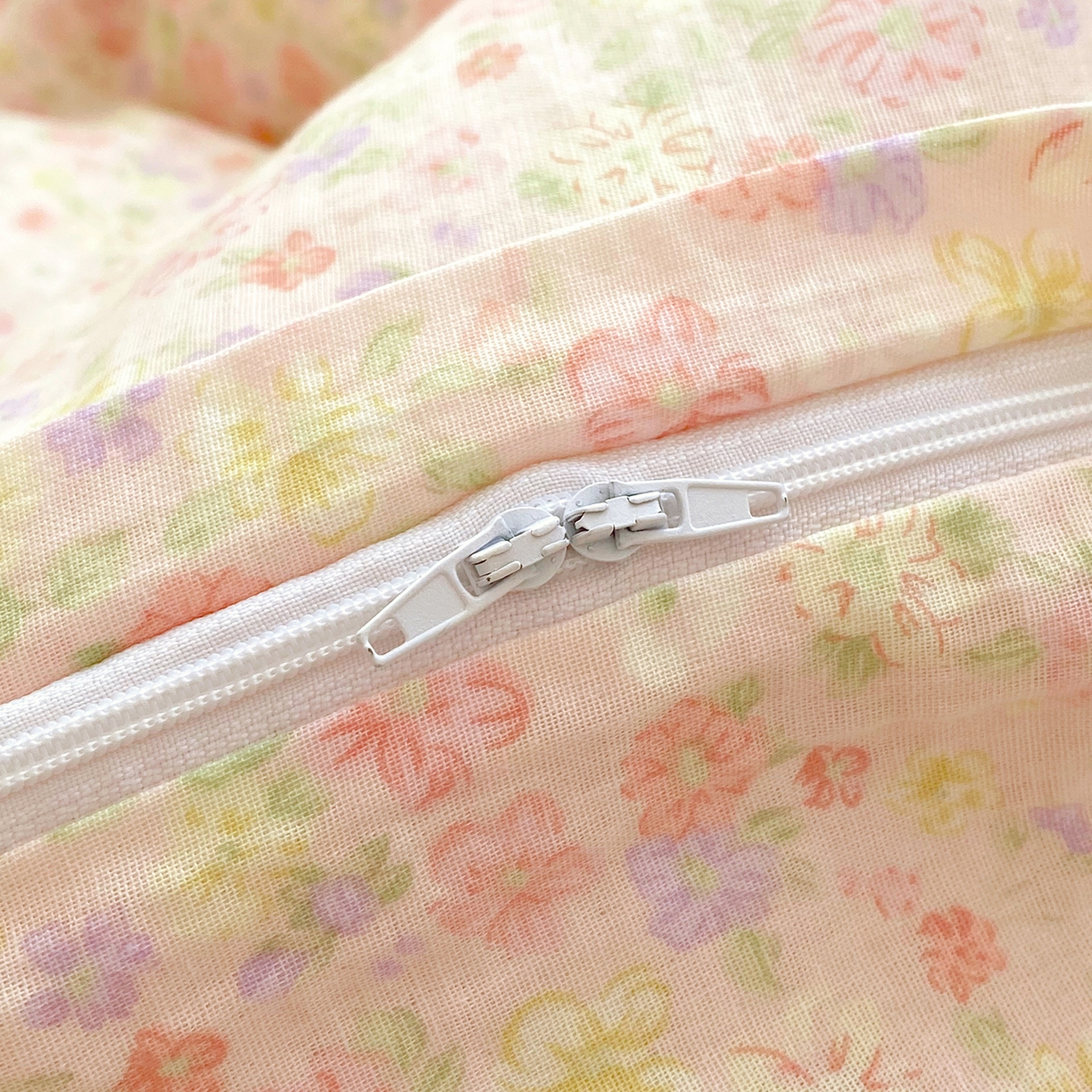 91家纺网 家纺一手货源 找家纺 春皖家纺 2026新款A类全棉有氧双层纱印花四件套单品系列-单被套 旧梦朝花