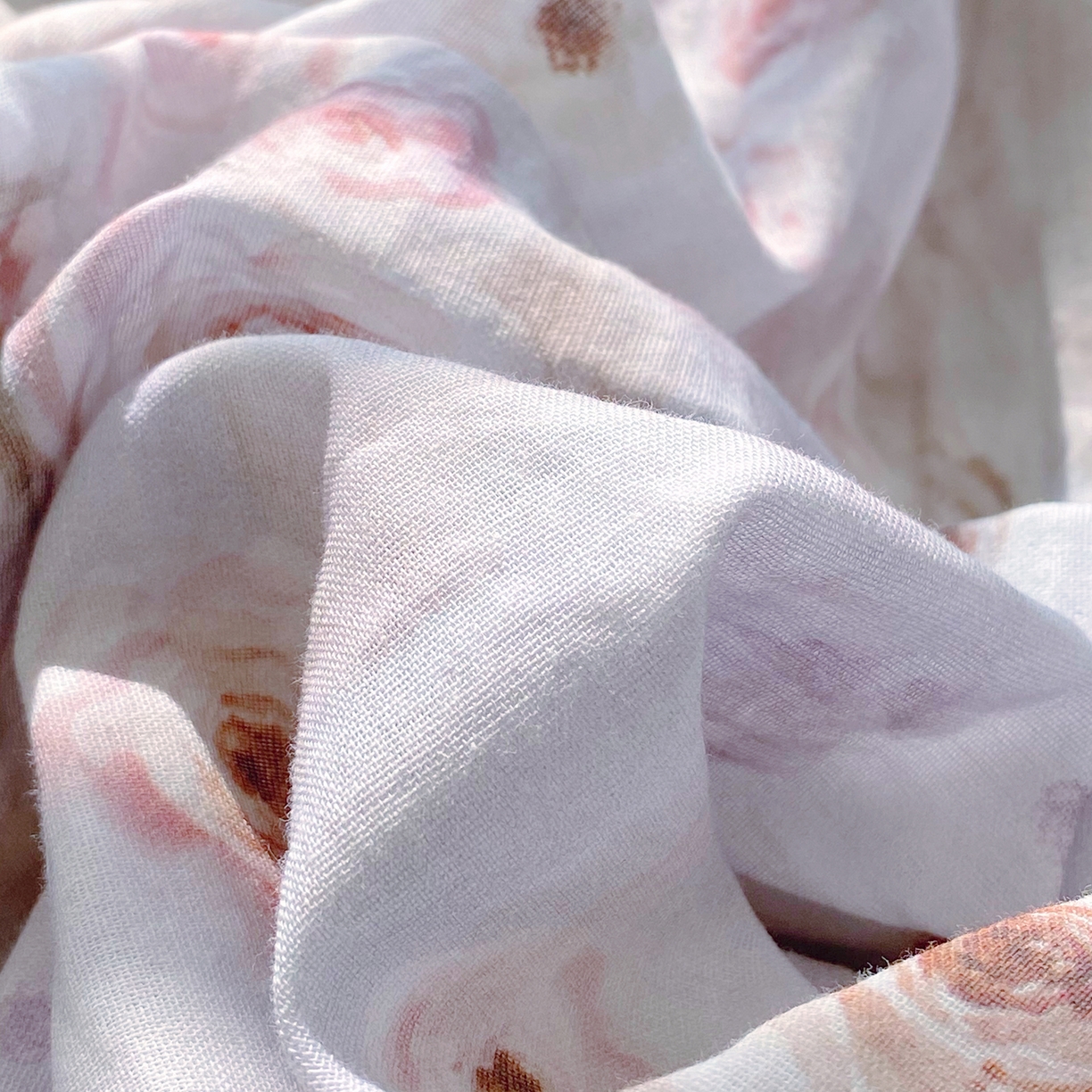 91家纺网 家纺一手货源 找家纺 春皖家纺 2026新款A类全棉有氧双层纱印花四件套单品系列-单被套 雾棕