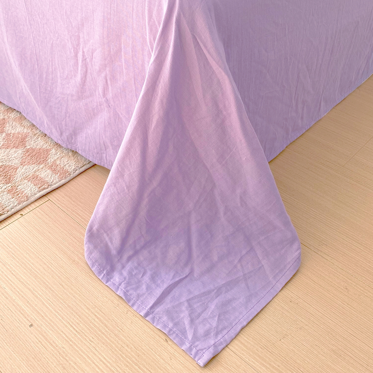 91家纺网 家纺一手货源 找家纺 春皖家纺 2026新款A类全棉有氧双层纱印花四件套单品系列-单被套 雾染玫瑰