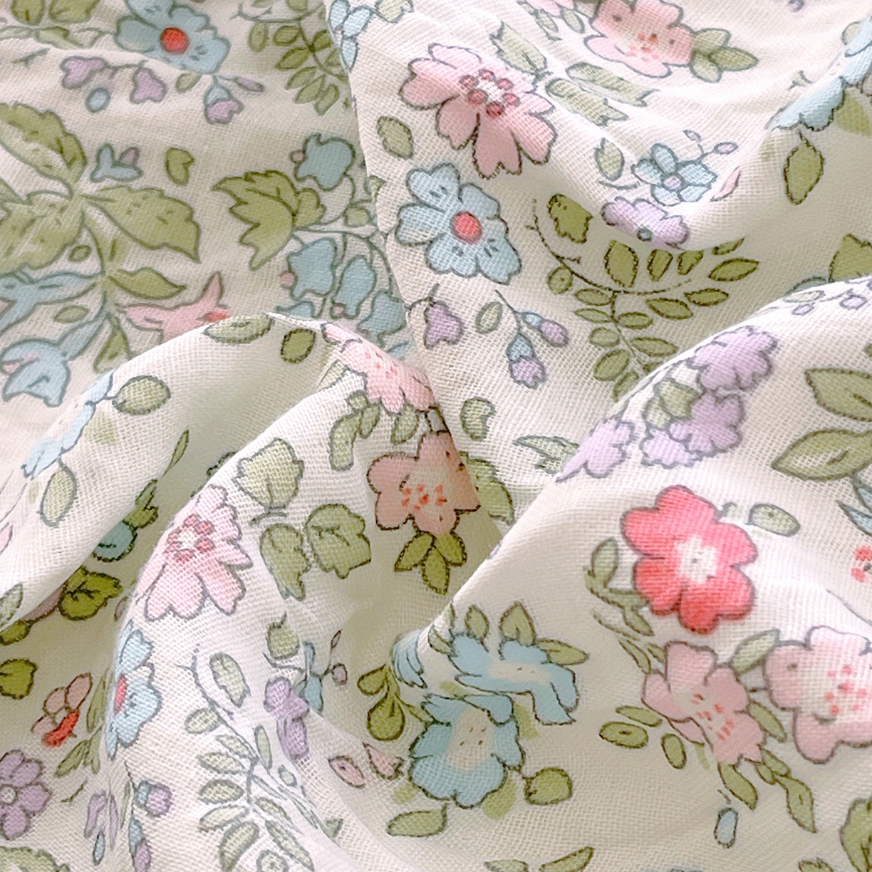 91家纺网 家纺一手货源 找家纺 春皖家纺 2026新款A类全棉有氧双层纱印花四件套单品系列-单被套 花町