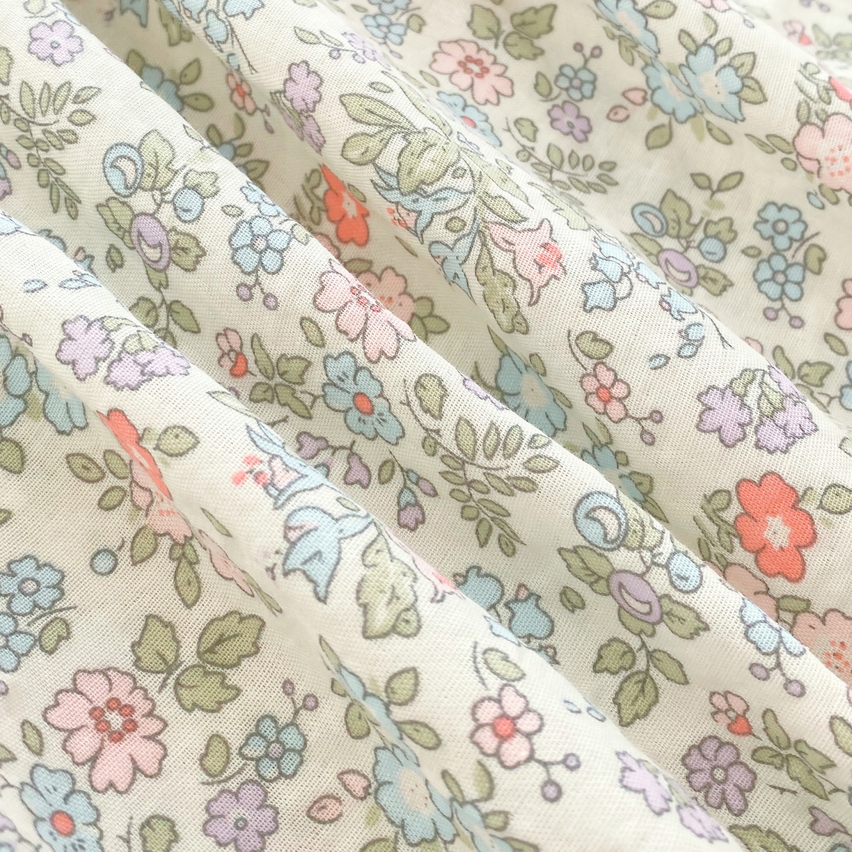 91家纺网 家纺一手货源 找家纺 春皖家纺 2026新款A类全棉有氧双层纱印花四件套单品系列-单床笠 花町