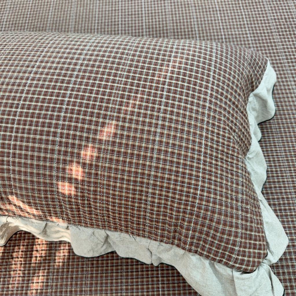 91家纺网 家纺一手货源 找家纺 暖居 2026年新款全棉色织水洗棉高温砂洗床盖三件套四件套挪威