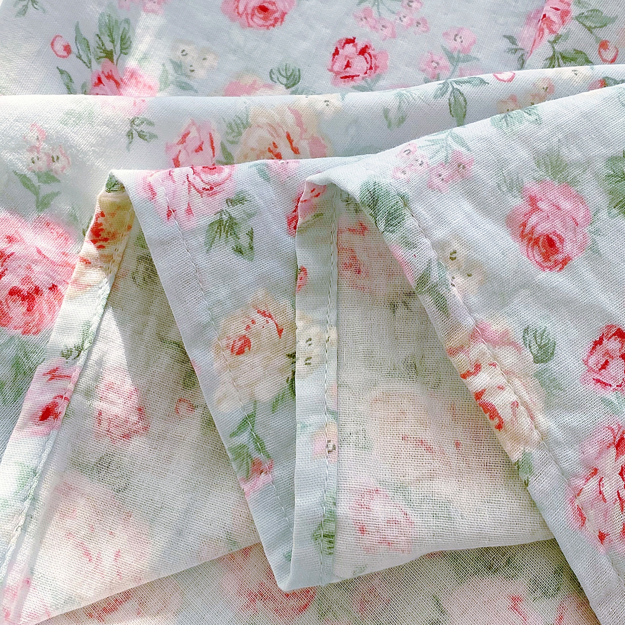 91家纺网 家纺一手货源 找家纺 春皖家纺 2026新款A类全棉有氧双层纱印花四件套单品系列-单床单 桂语兰庭