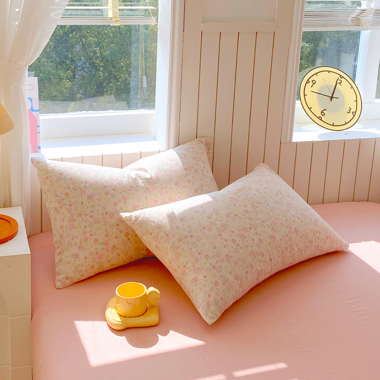 91家纺网 家纺一手货源 找家纺 （总）春皖家纺 2026新款A类全棉有氧双层纱印花四件套单品系列-单枕套