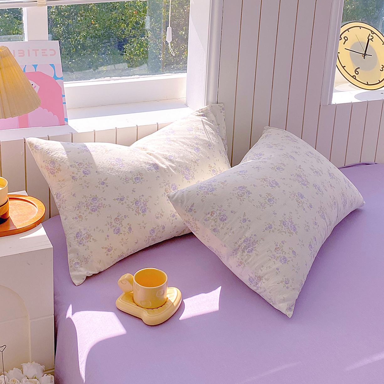 91家纺网 家纺一手货源 找家纺 （总）春皖家纺 2026新款A类全棉有氧双层纱印花四件套单品系列-单枕套