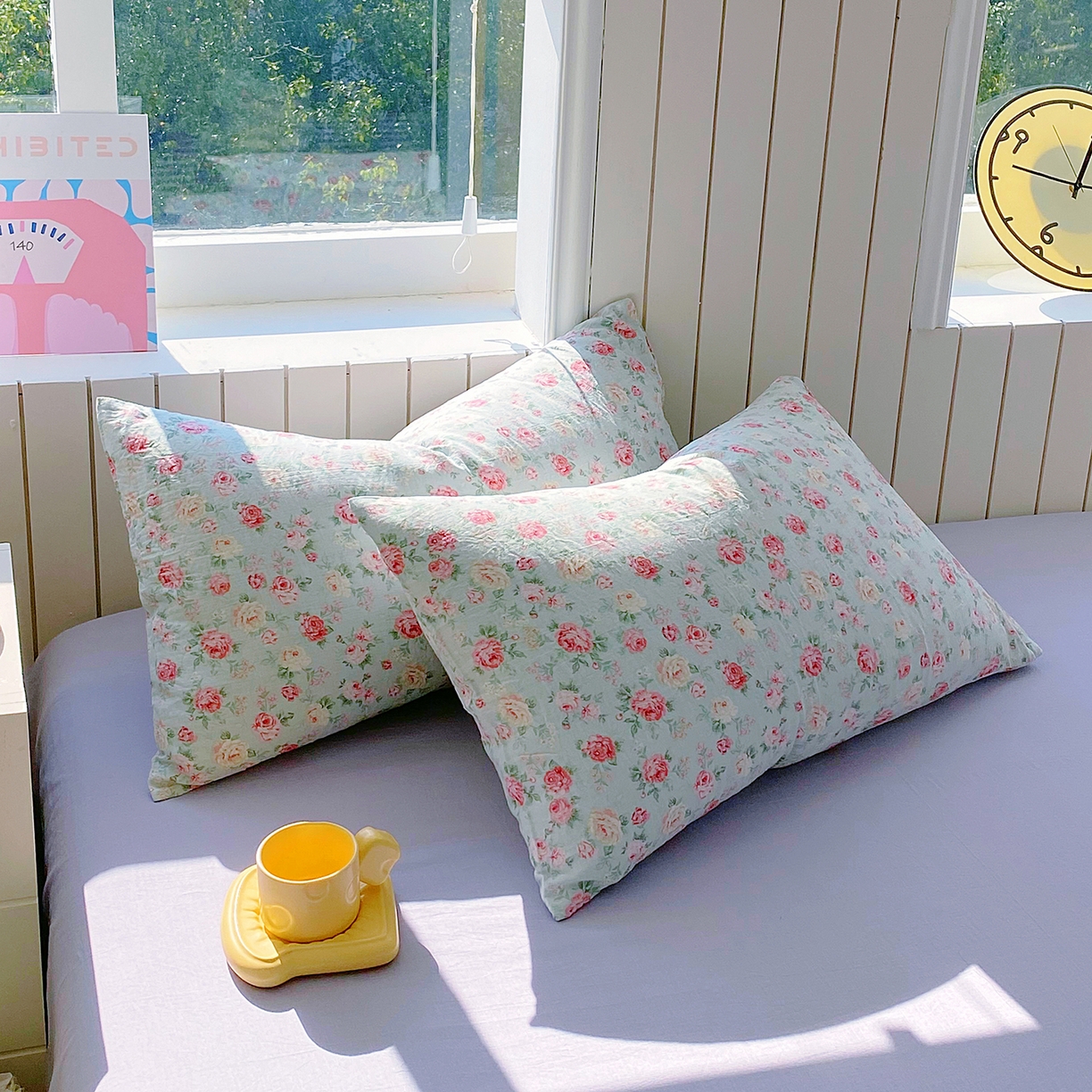 91家纺网 家纺一手货源 找家纺 （总）春皖家纺 2026新款A类全棉有氧双层纱印花四件套单品系列-单枕套