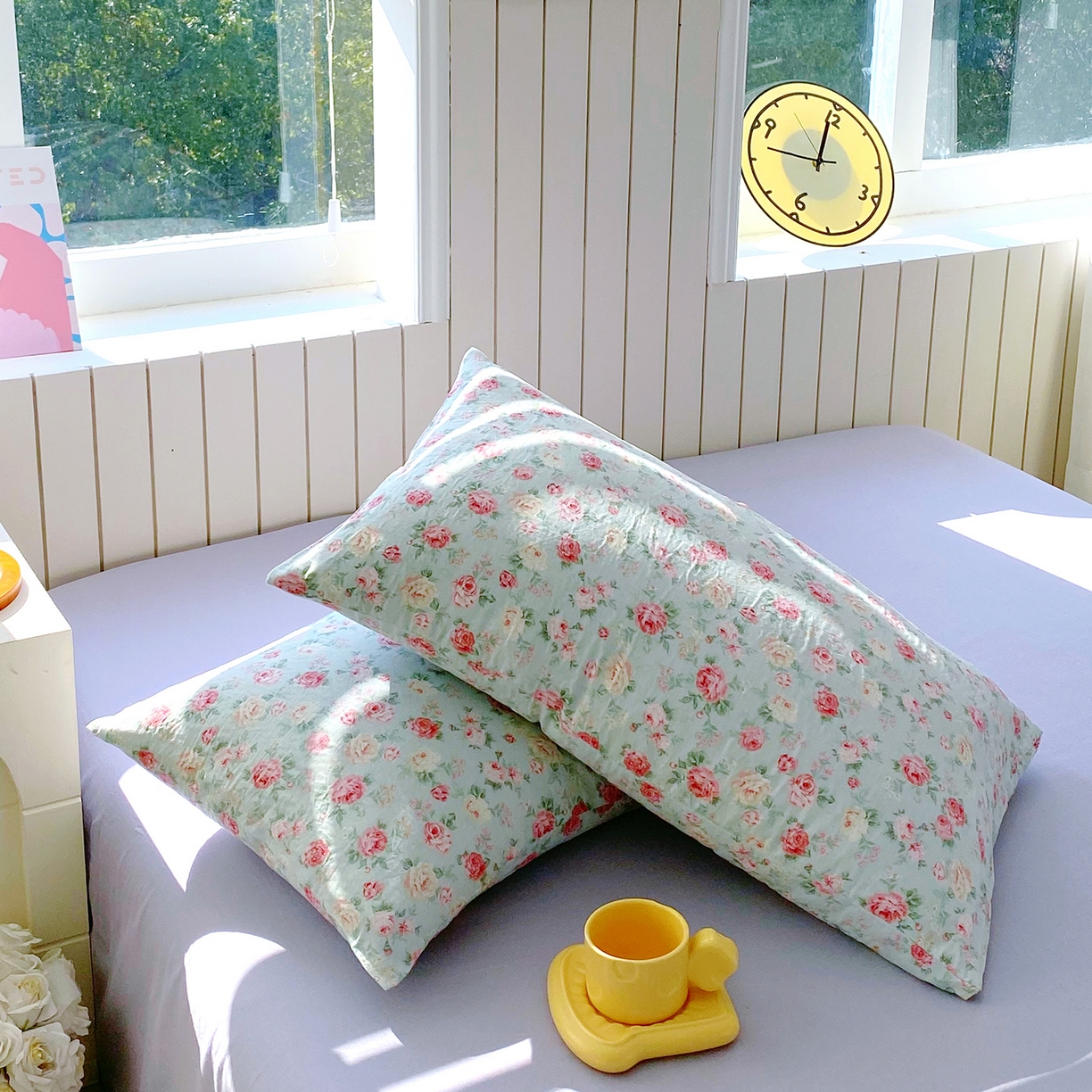 91家纺网 家纺一手货源 找家纺 春皖家纺 2026新款A类全棉有氧双层纱印花四件套单品系列-单枕套 桂语兰庭