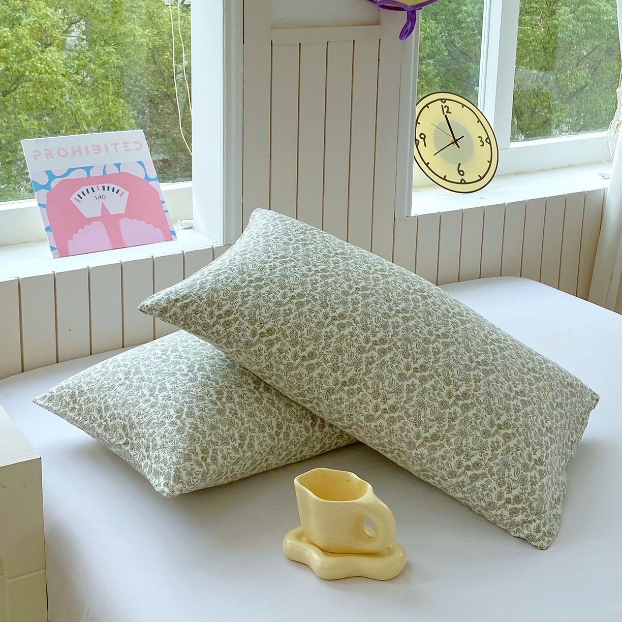 91家纺网 家纺一手货源 找家纺 春皖家纺 2026新款A类全棉有氧双层纱印花四件套单品系列-单枕套 暮春