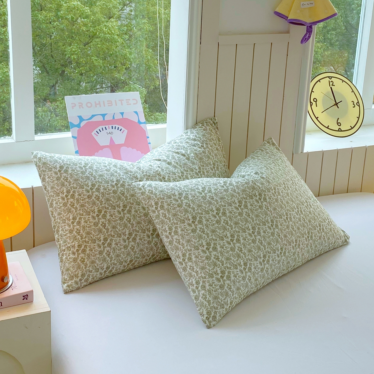 91家纺网 家纺一手货源 找家纺 春皖家纺 2026新款A类全棉有氧双层纱印花四件套单品系列-单枕套 暮春