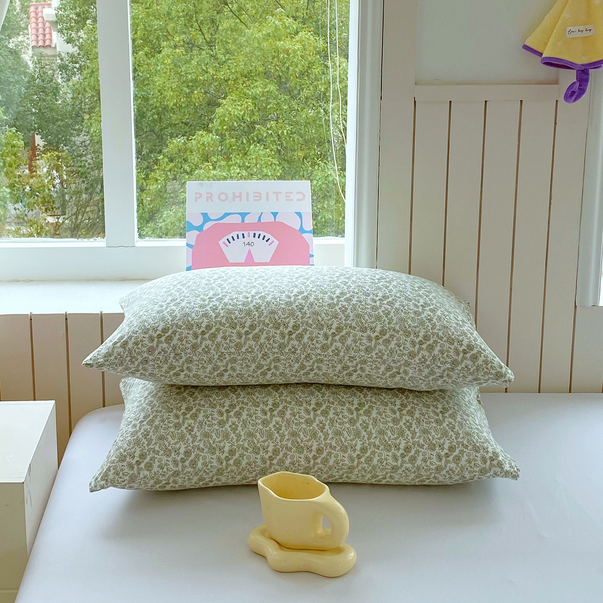 91家纺网 家纺一手货源 找家纺 春皖家纺 2026新款A类全棉有氧双层纱印花四件套单品系列-单枕套 暮春