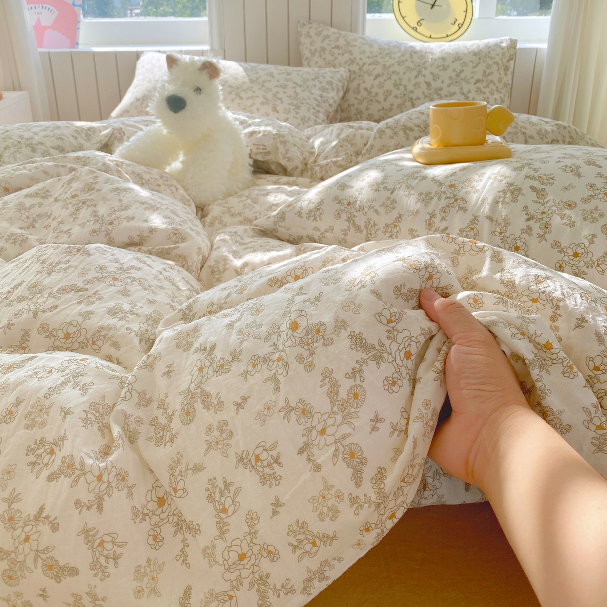 91家纺网 家纺一手货源 找家纺 （总）春皖家纺 2026新款A类全棉有氧双层纱印花四件套单品系列-四件套