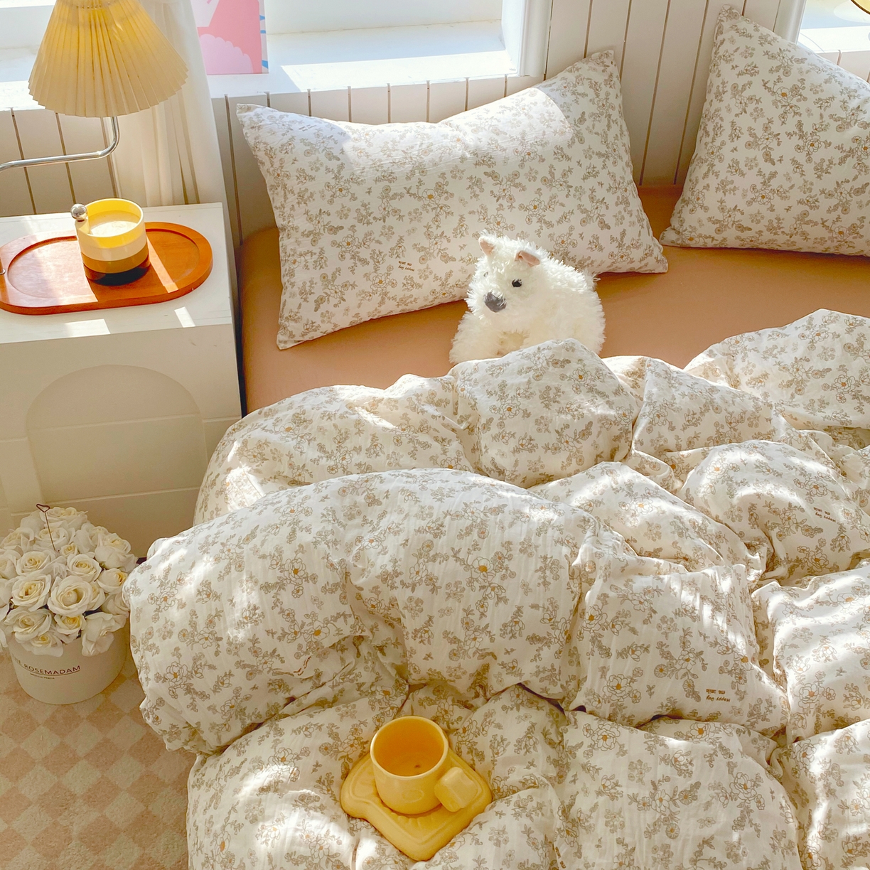 91家纺网 家纺一手货源 找家纺 （总）春皖家纺 2026新款A类全棉有氧双层纱印花四件套单品系列-四件套