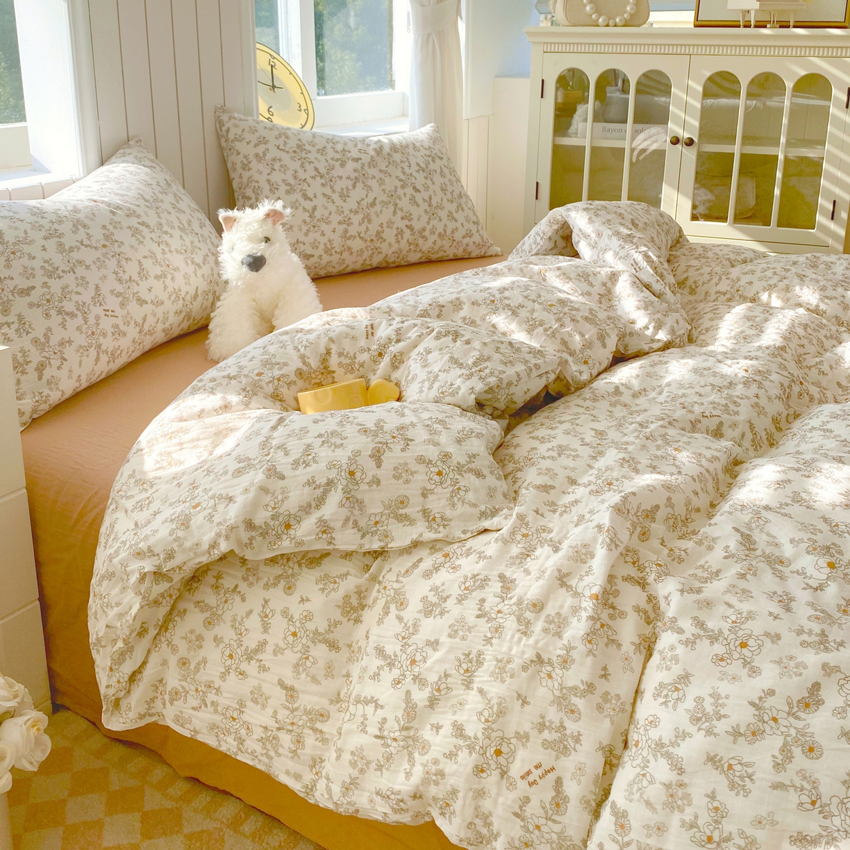 91家纺网 家纺一手货源 找家纺 （总）春皖家纺 2026新款A类全棉有氧双层纱印花四件套单品系列-单被套