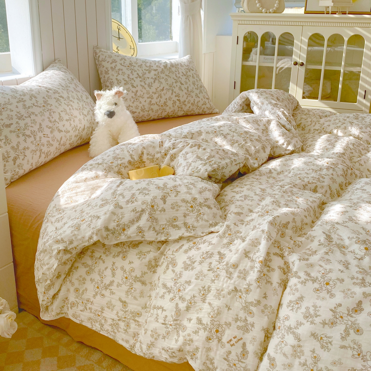 91家纺网 家纺一手货源 找家纺 （总）春皖家纺 2026新款A类全棉有氧双层纱印花四件套单品系列-单被套