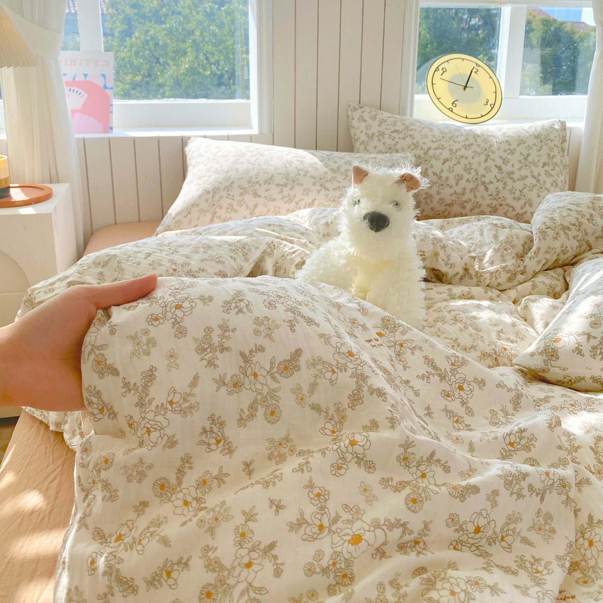 91家纺网 家纺一手货源 找家纺 （总）春皖家纺 2026新款A类全棉有氧双层纱印花四件套单品系列-单被套