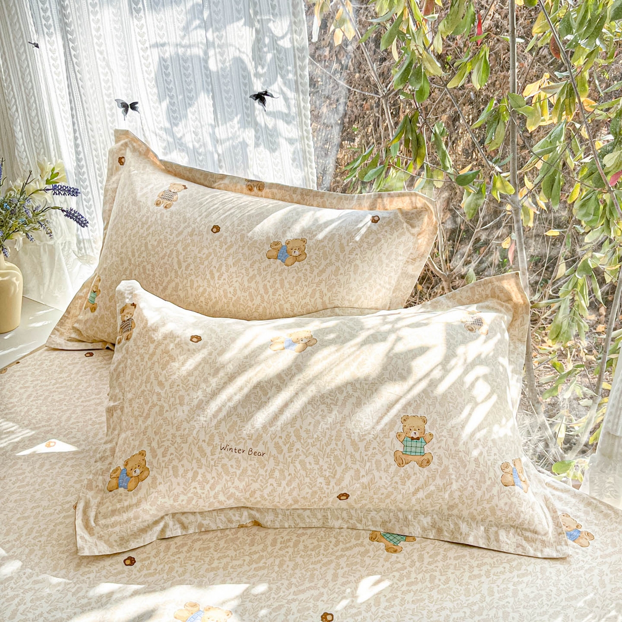 91家纺网 家纺一手货源 找家纺 （总）菲梵家纺 2026春夏新款小清新印花全棉12868单枕套