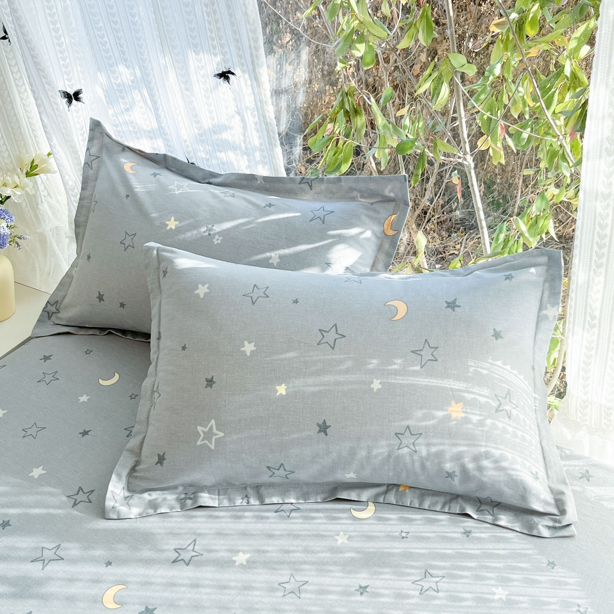 91家纺网 家纺一手货源 找家纺 （总）菲梵家纺 2026春夏新款小清新印花全棉12868单枕套