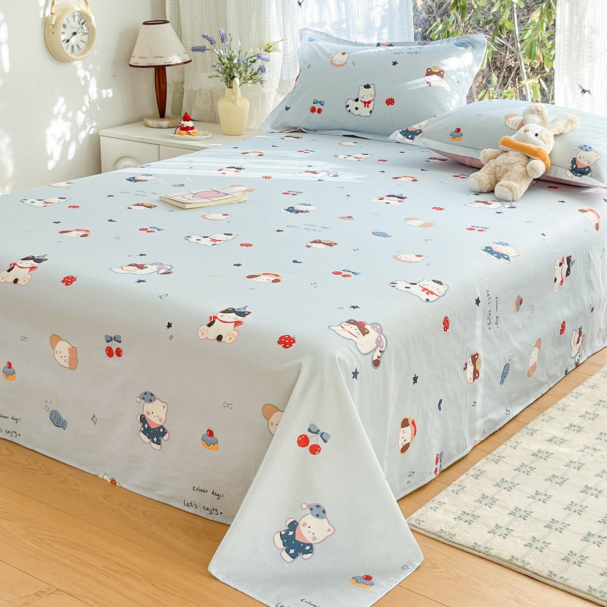 91家纺网 家纺一手货源 找家纺 （总）菲梵家纺 2026春夏新款小清新印花全棉12868单床单